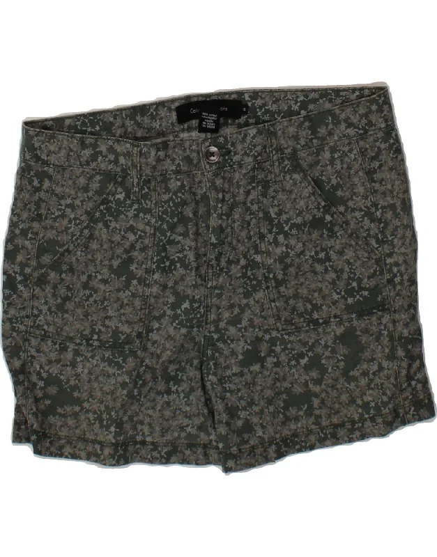 Elegant Classic CALVIN KLEIN JEANS Womens Chino Shorts US 10 Large W34  Grey Floral