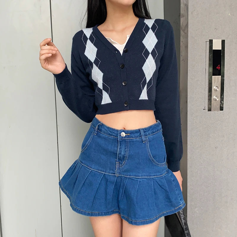 Fashionable Ease Women Jeans Skirts