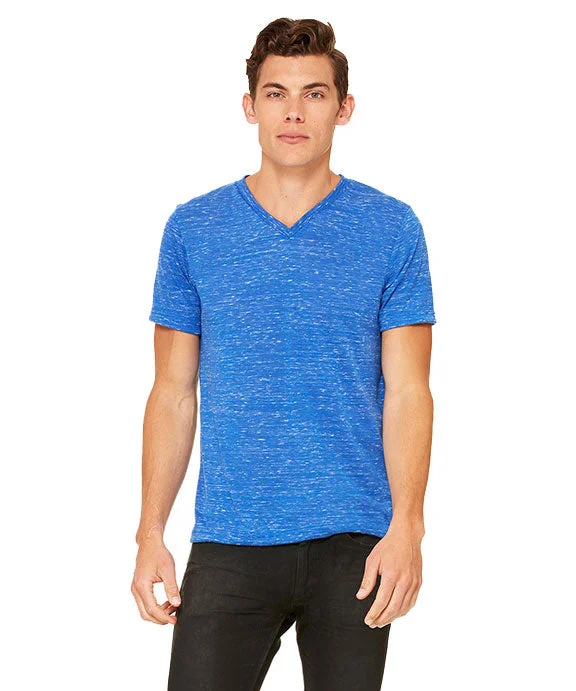 Modernism 3655C - Bella + Canvas Unisex Textured Jersey V-Neck T-Shirt | True Royal Marble