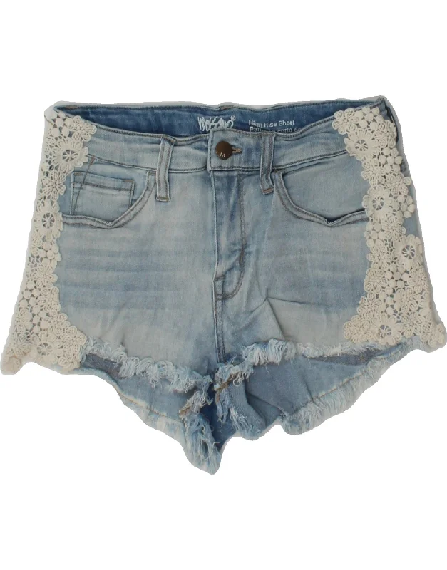 Comfortable Tops MOSSIMO Womens High Waist Denim Hot Pants US 4 Small W27 Blue Floral
