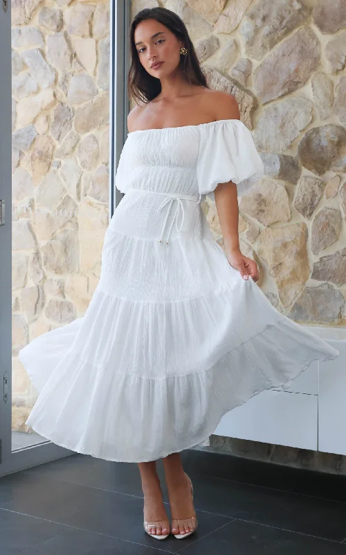 Classic And Versatile Zanetti Maxi Dress - White