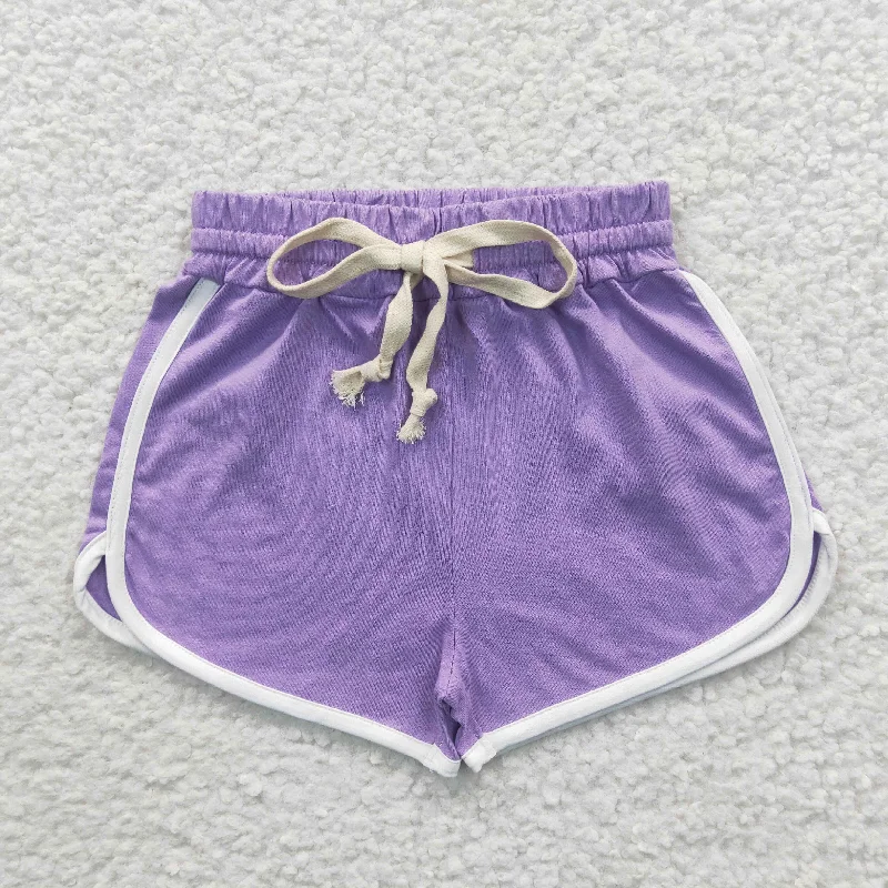 Advanced Design girls purple cotton fitness shorts SS0097