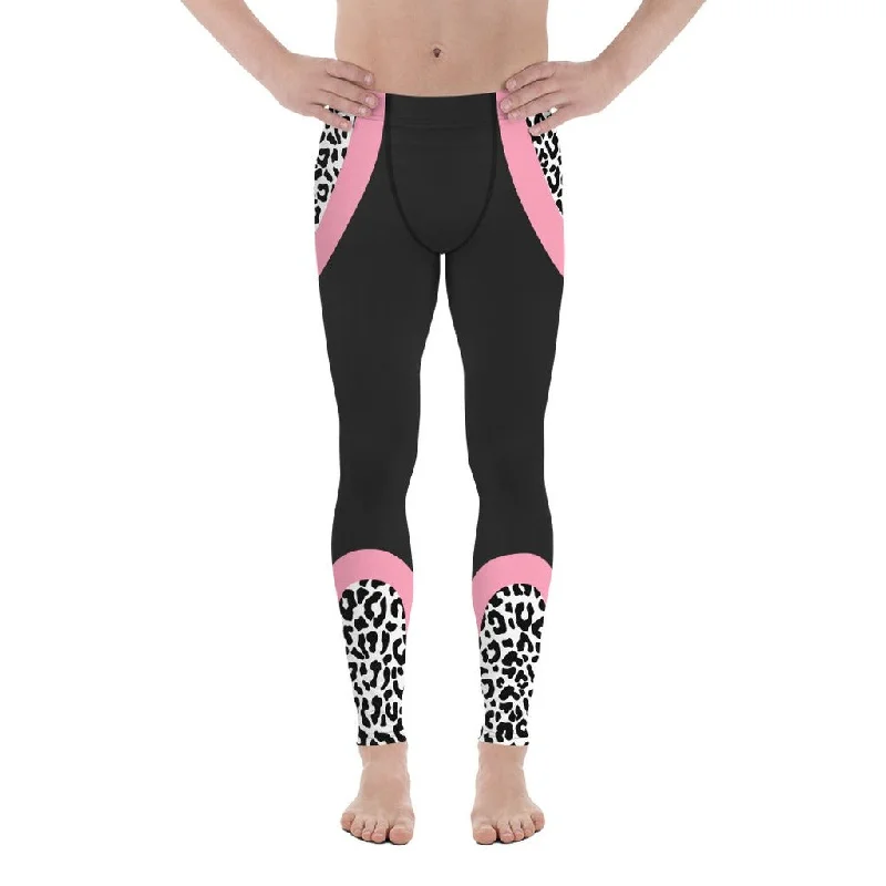 Breathable Style Leopard Geometric Men's Leggings