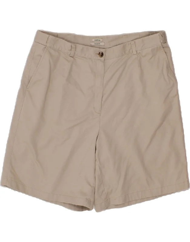 Noble Temperament L.L.BEAN Womens Original Fit Chino Shorts US 18 2XL W36  Beige Cotton