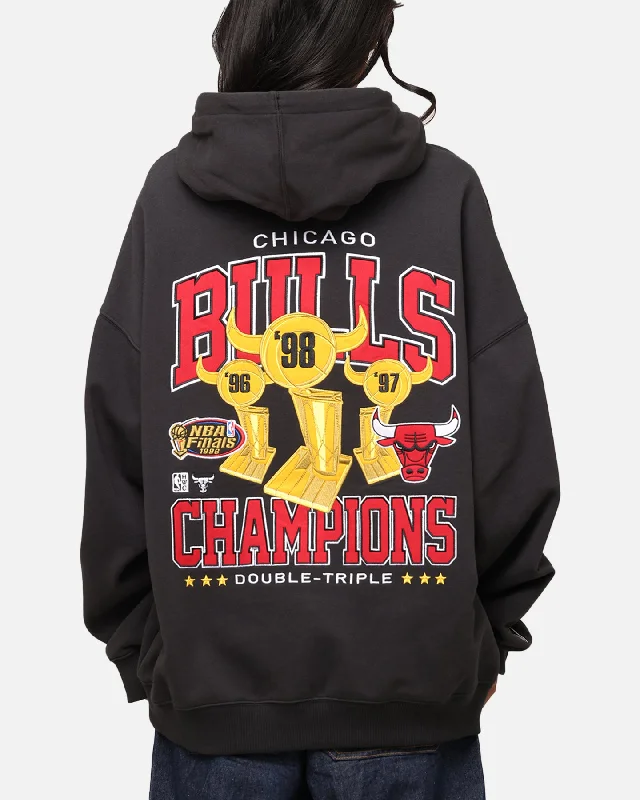 Fashion Touch Mitchell & Ness Chicago Bulls Pinnacle Hoodie Faded Black