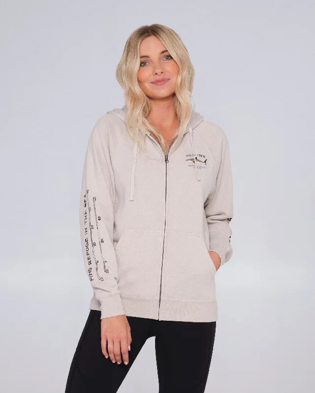 Soft Fashion Bruce Zip Fleece Hoodie - Natural
