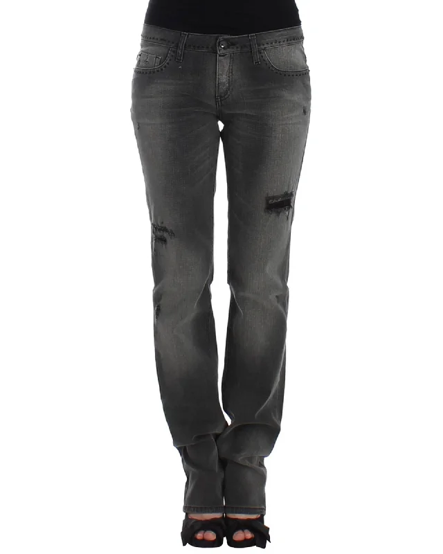 Fashionable In The Times CNC Costume National Gray Straight Leg Jeans W25 US Women