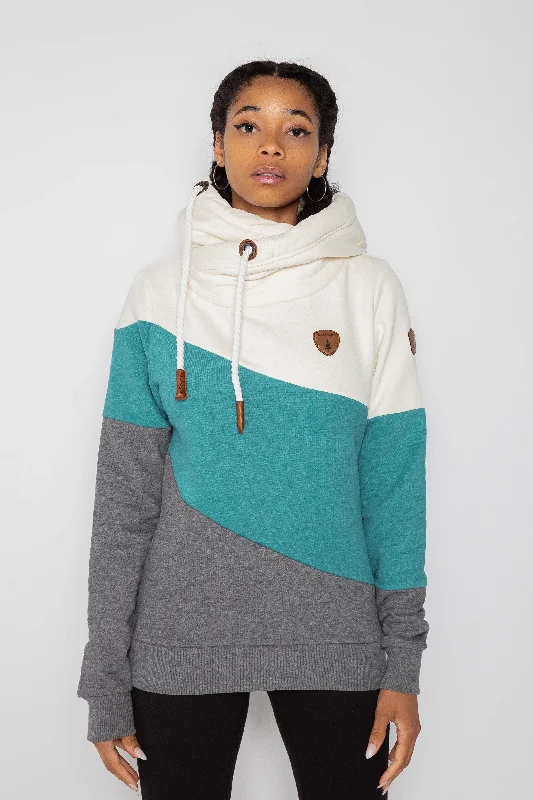 High-end atmosphere Selene Peacock Mix Hoodie