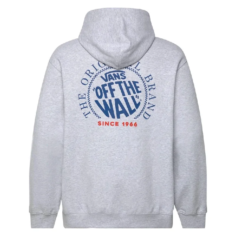Fresh And Capable Vans Circle Loose Fit Fleece Pullover Hoodie - Light Grey Heather