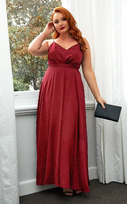 Fashion Elements Cherish Dress - Burgundy