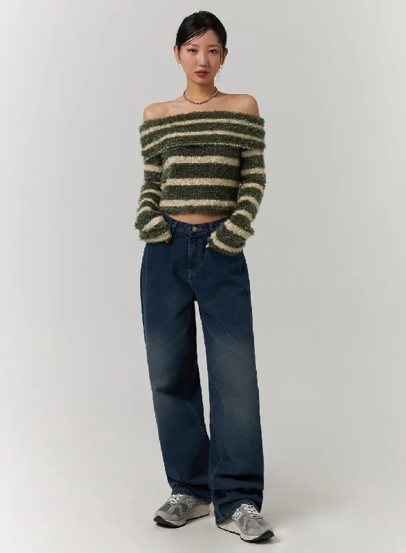 End Of The Year Henry Denim Solid Straight Leg Jeans CD329