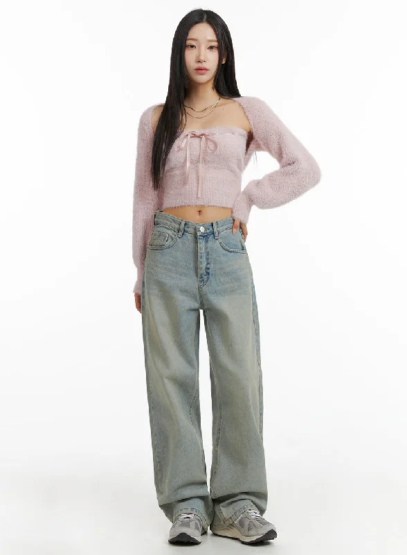 Classic Series Washed Wide Leg Jeans CJ408