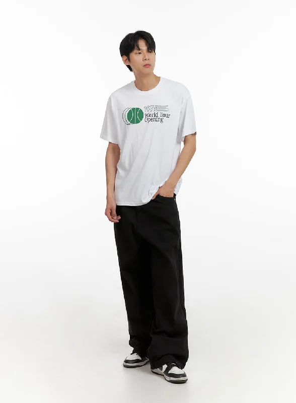 Loose Fit Men's Wide Pants IL403