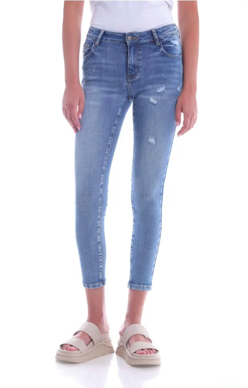 Exquisite workmanship Ariella Mid Rise Distressed Skinny Jean In Light Wash