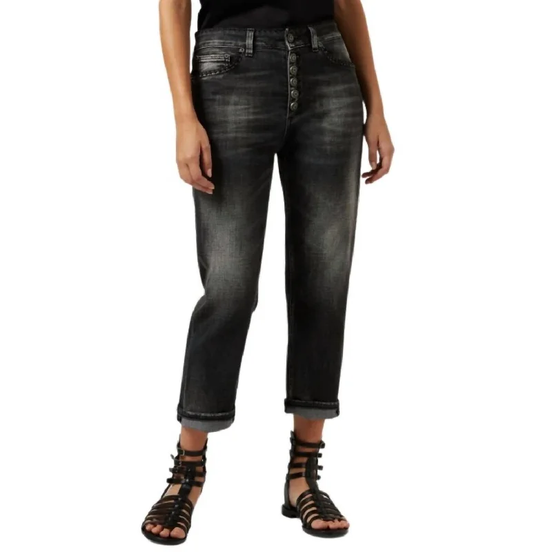 Elegant Tailoring Koons Loose Fit Jean In Washed Black