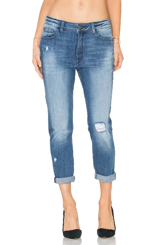 Unique Design No. 6 Slouchy Skinny Jean In Scratched