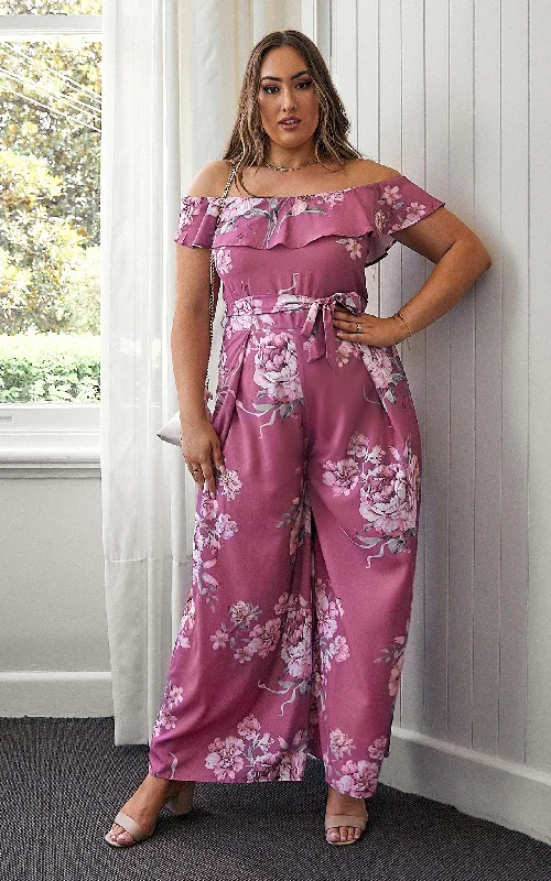 Warm Winter Series Rosie Jumpsuit - Mauve Floral