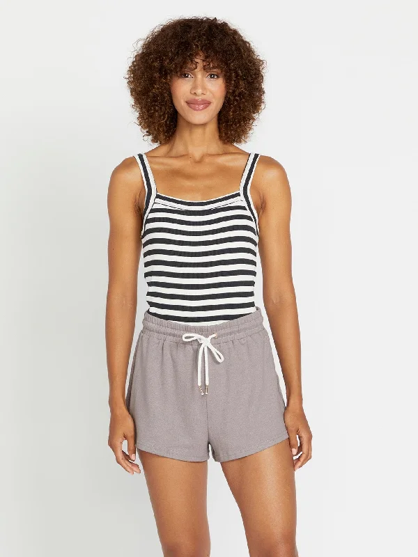 Hooded design Lived in Lounge Fleece Shorts - Daze Grey